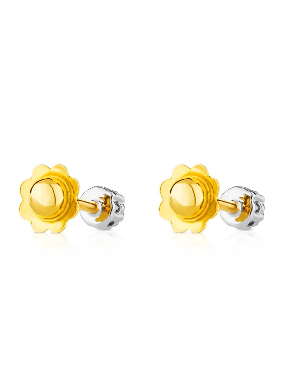 Broqueles redondos Diamonds de oro blanco con acabado diamantado diamante Broqueles redondos Diamonds de oro blanco con acabado diamantado diamante