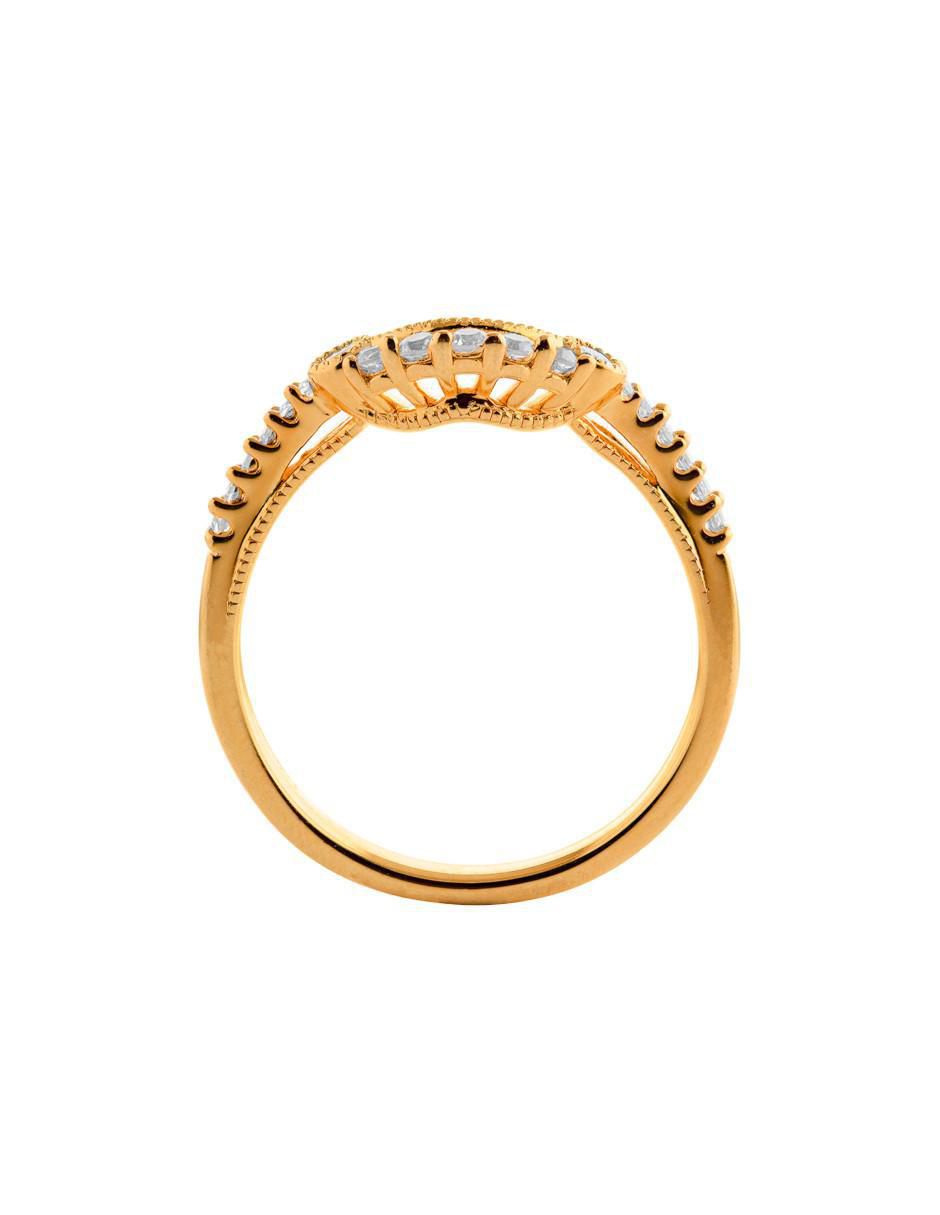 Anillo de compromiso de oro 14 k diamante 2