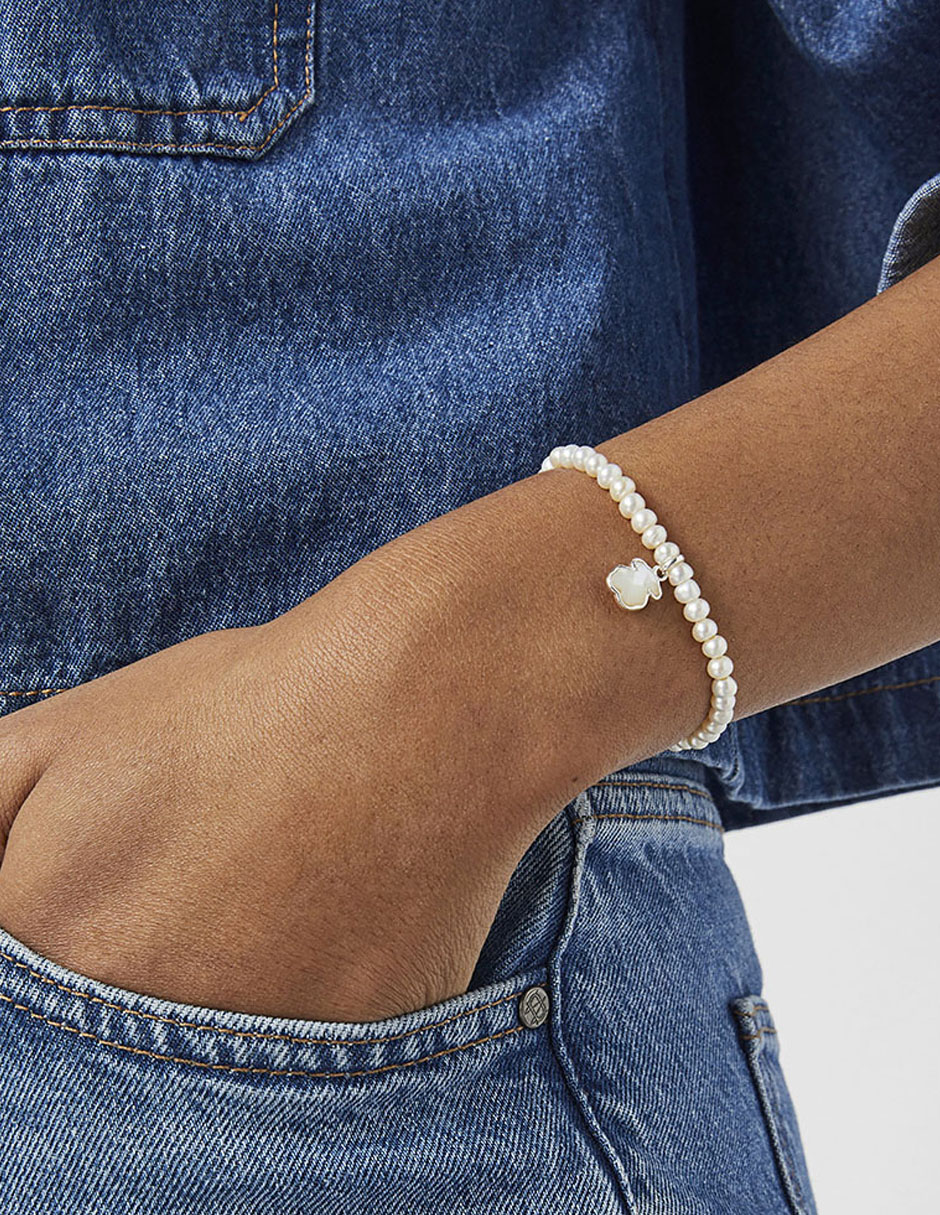 Pulsera de plata con acabado liso 6