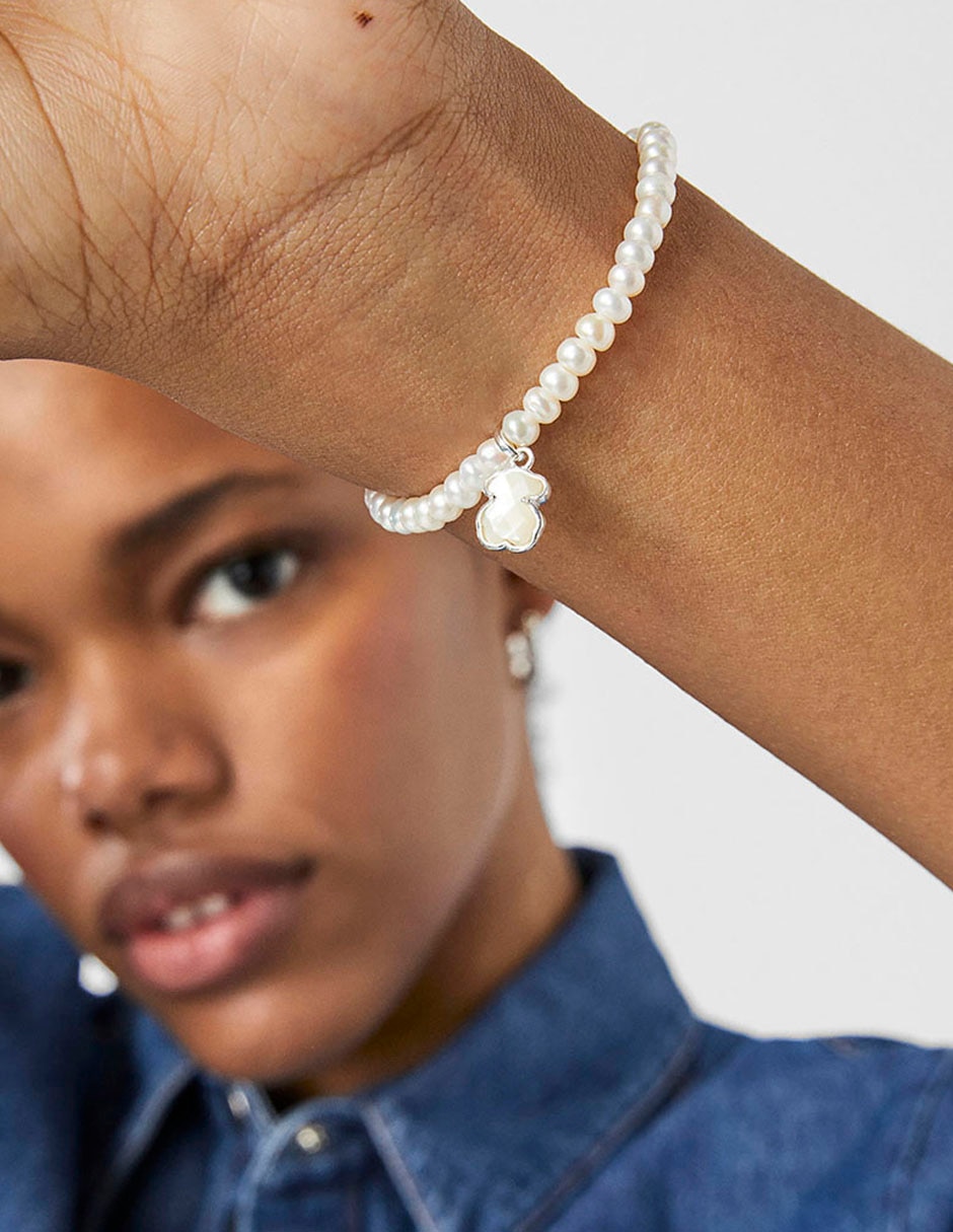 Pulsera de plata con acabado liso 7