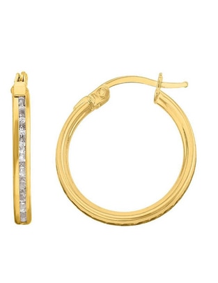 Arracadas de oro amarillo con acabado brillante