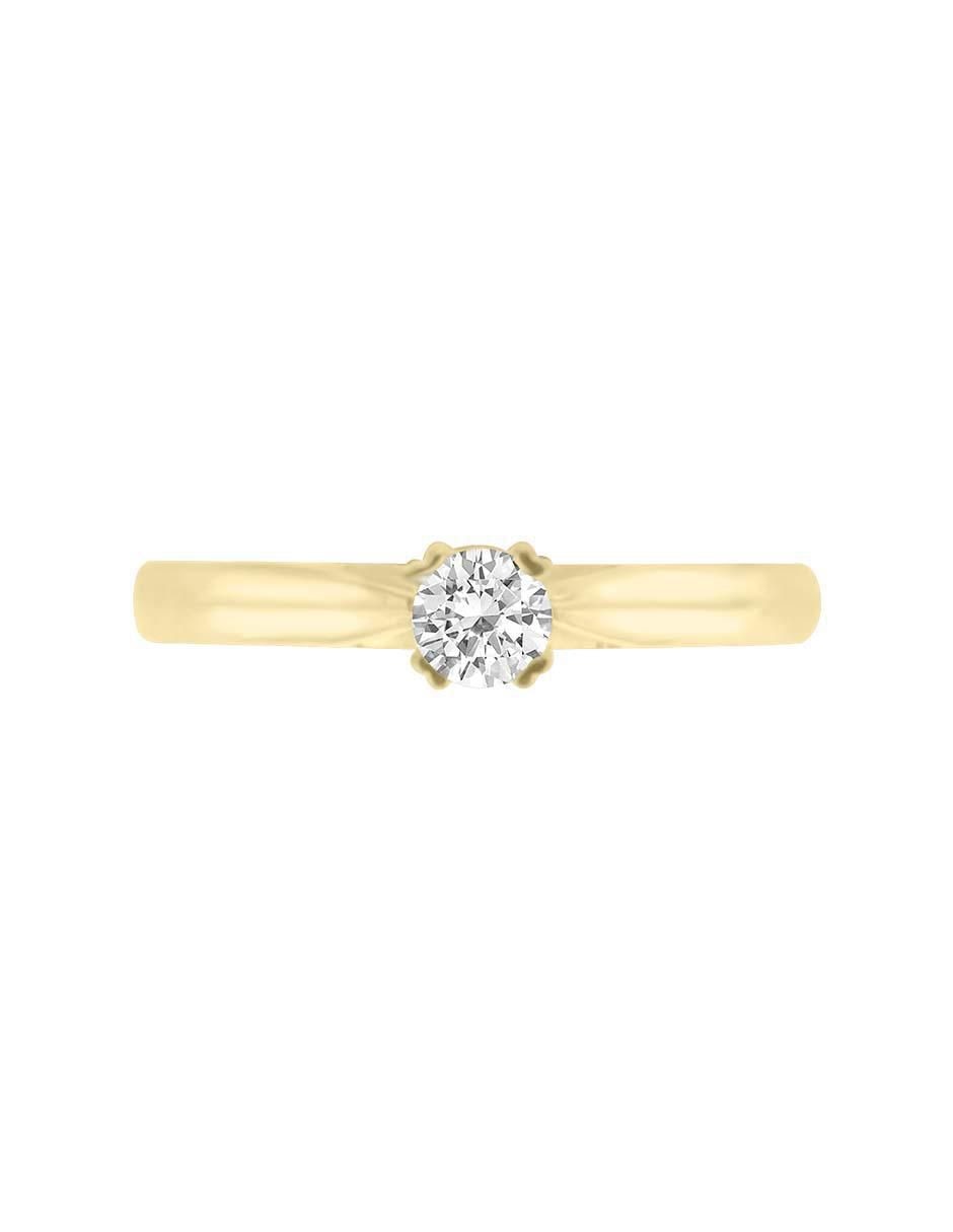 Solitario 14 k Jessica diamante 3