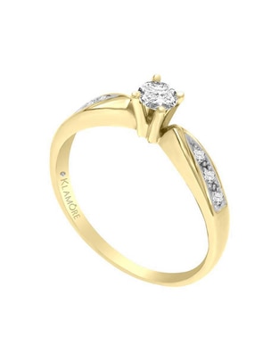 Solitario 14 k Amali diamante Solitario 14 k Amali diamante