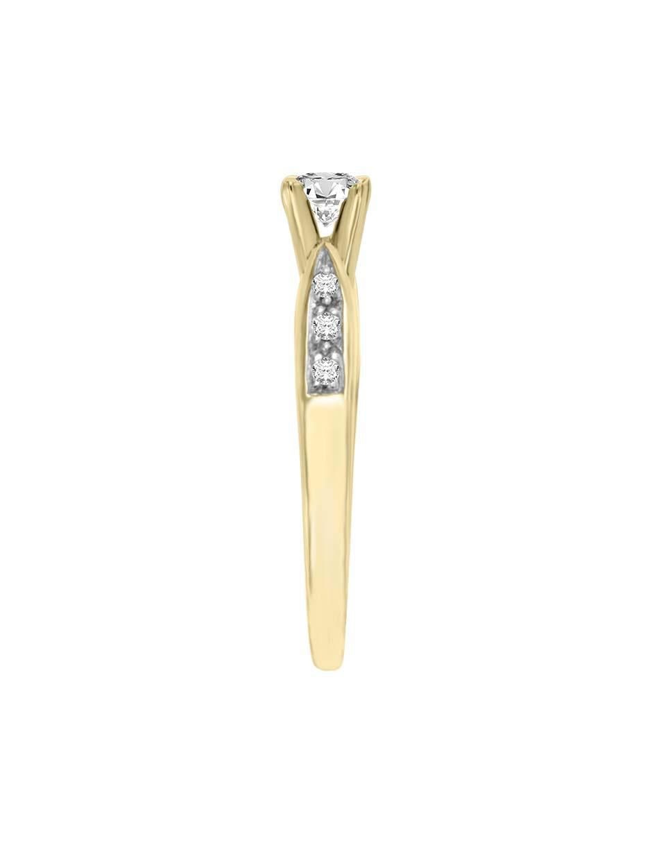Solitario 14 k Amali diamante 5
