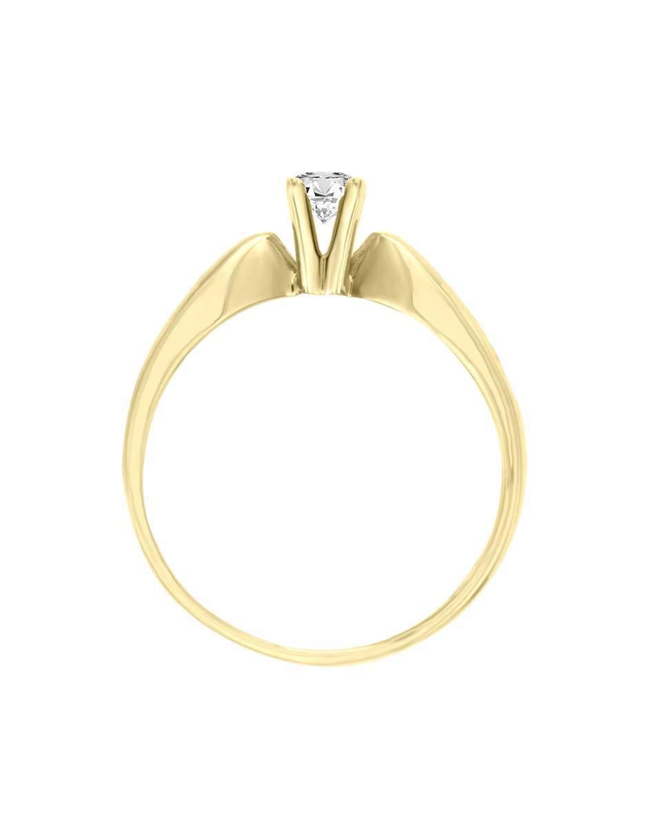 Solitario 14 k Amali diamante 4
