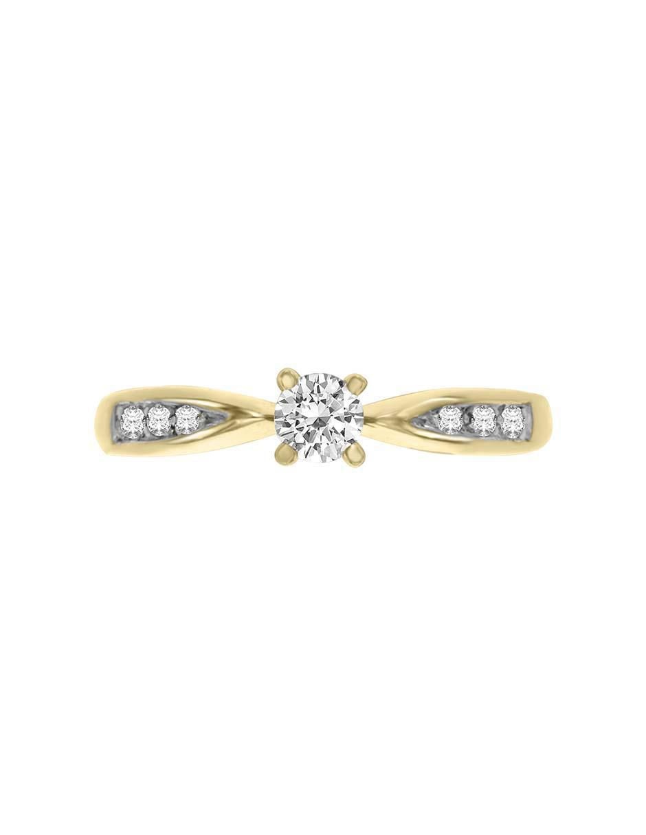 Solitario 14 k Amali diamante 3