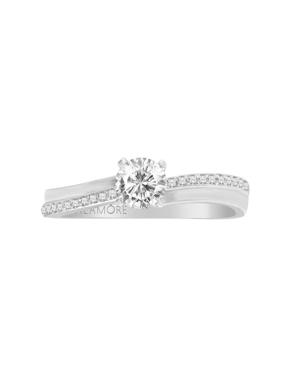 Solitario 14 k Diva diamante 3