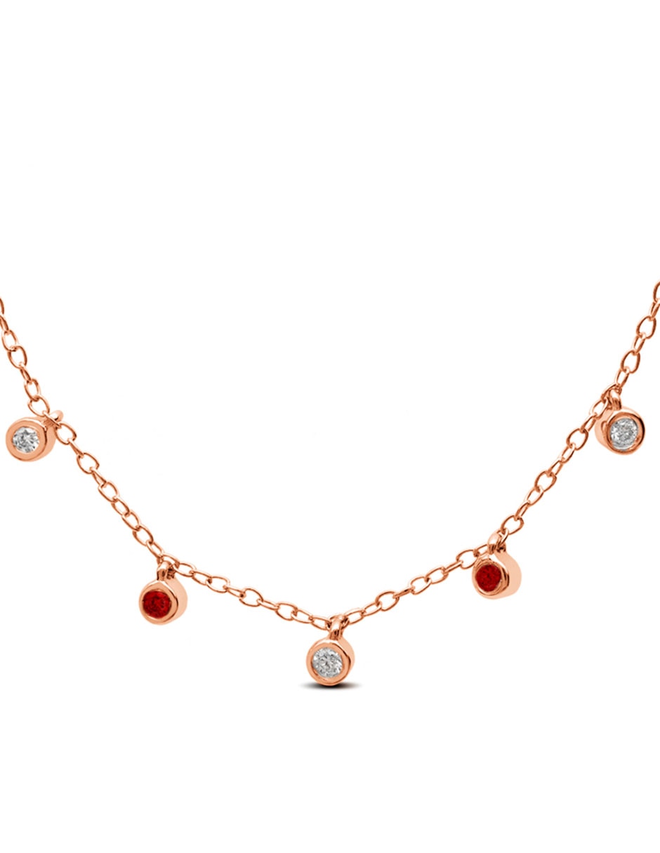 Collar Jayda de oro rosa 14 K