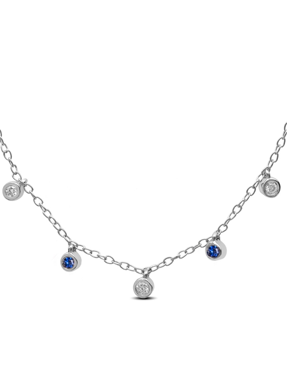 Collar Jayda de oro blanco 14 K