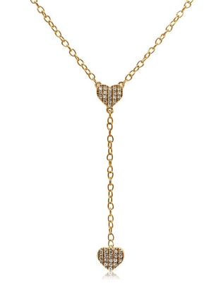 Collar de corazón Jayda de oro blanco 14 K