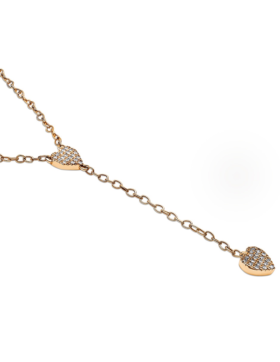 Collar de corazón Jayda de oro blanco 14 K