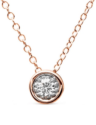 Collar de oro rosa 14 K 1