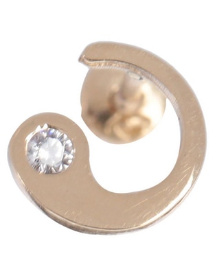 Broqueles redondos de oro 14 K
