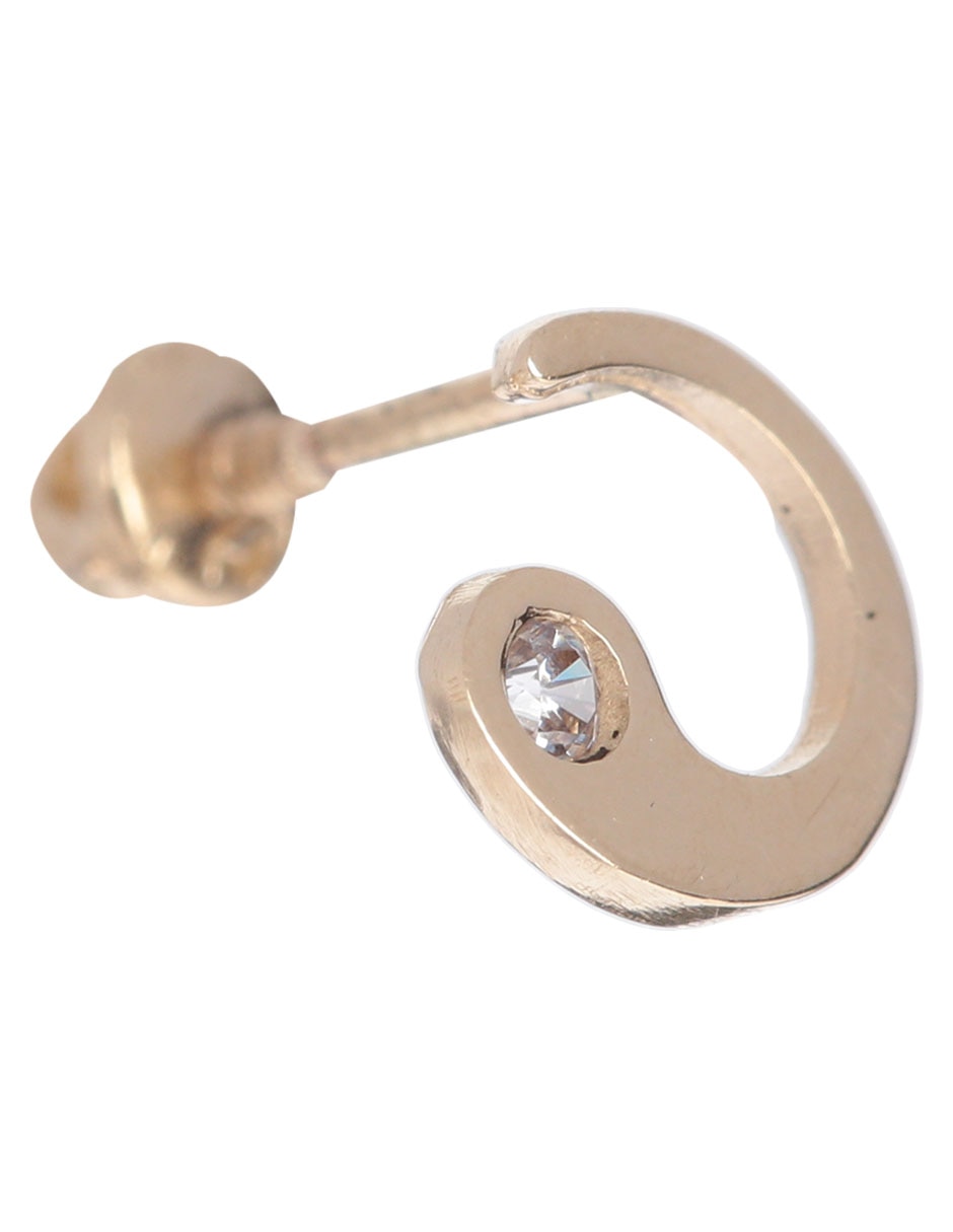 Broqueles redondos de oro 14 K 2