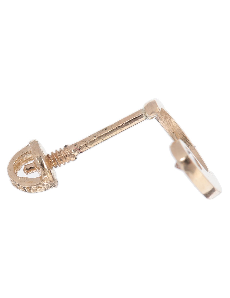 Broqueles redondos de oro 14 K 3