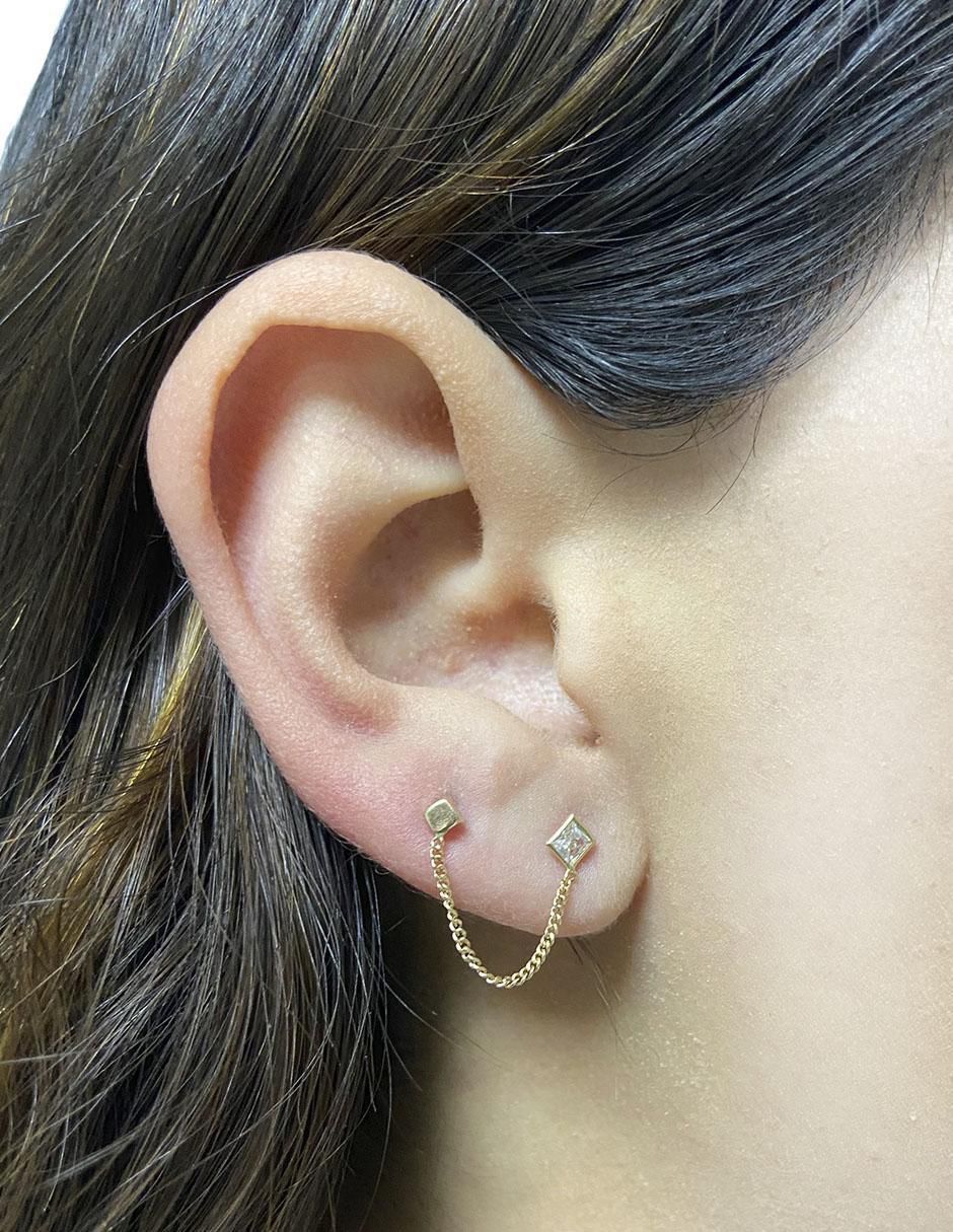 Piercing de oro con acabado brillante 3