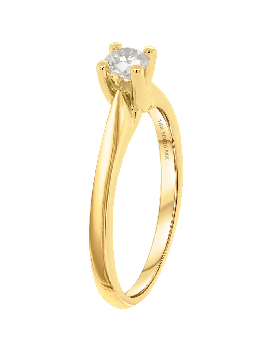 Solitario de oro 14 k Primavera Verano 2