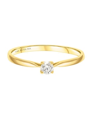 Solitario de oro 14 k Primavera Verano