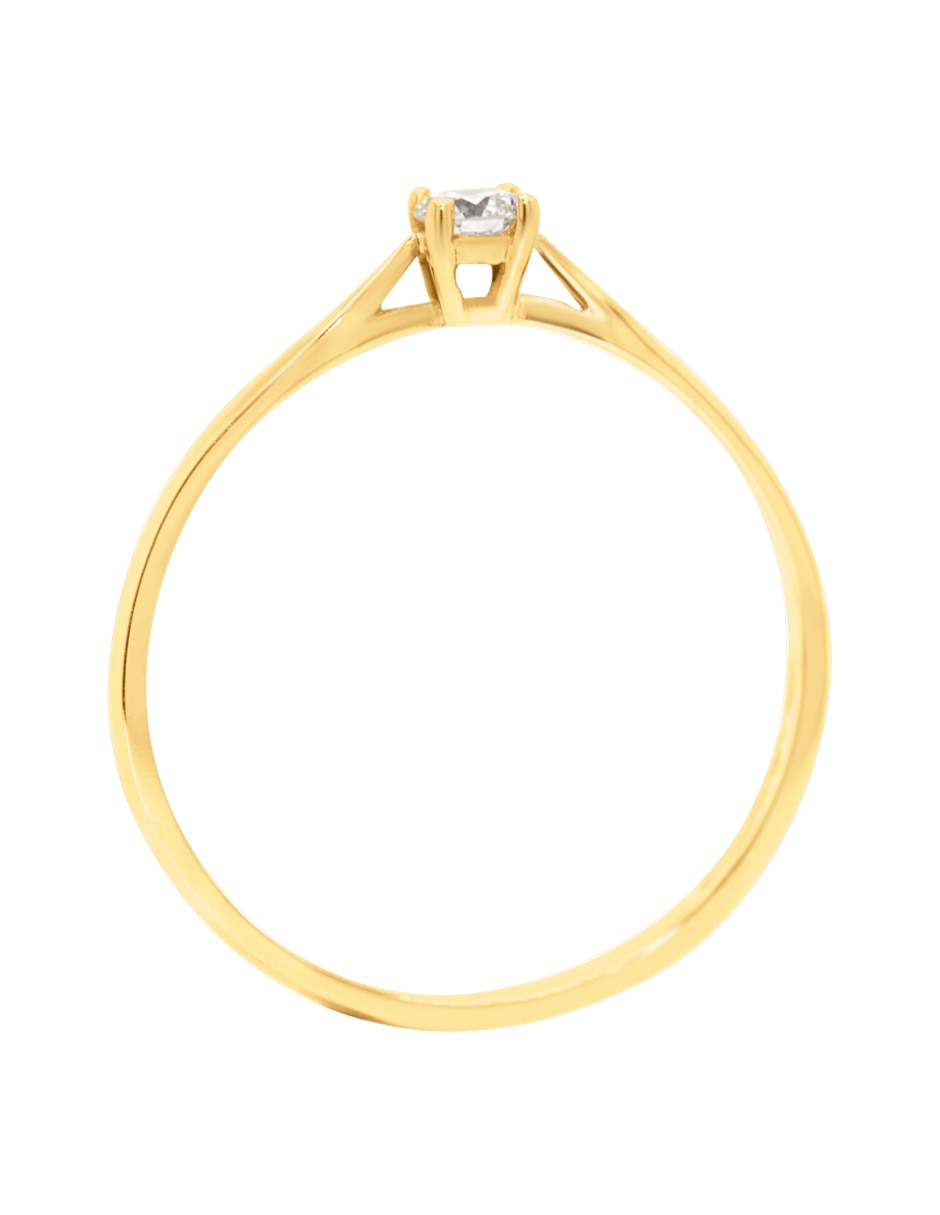 Solitario de oro 14 k Primavera Verano