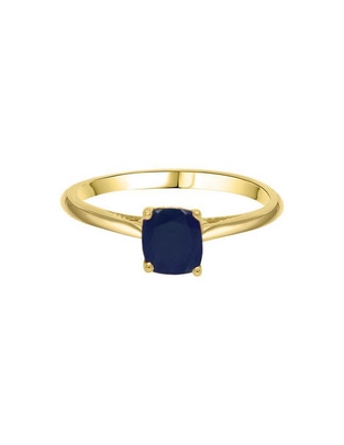Anillo cuadrada 14 k de oro amarillo brillante Anillo cuadrada 14 k de oro amarillo brillante