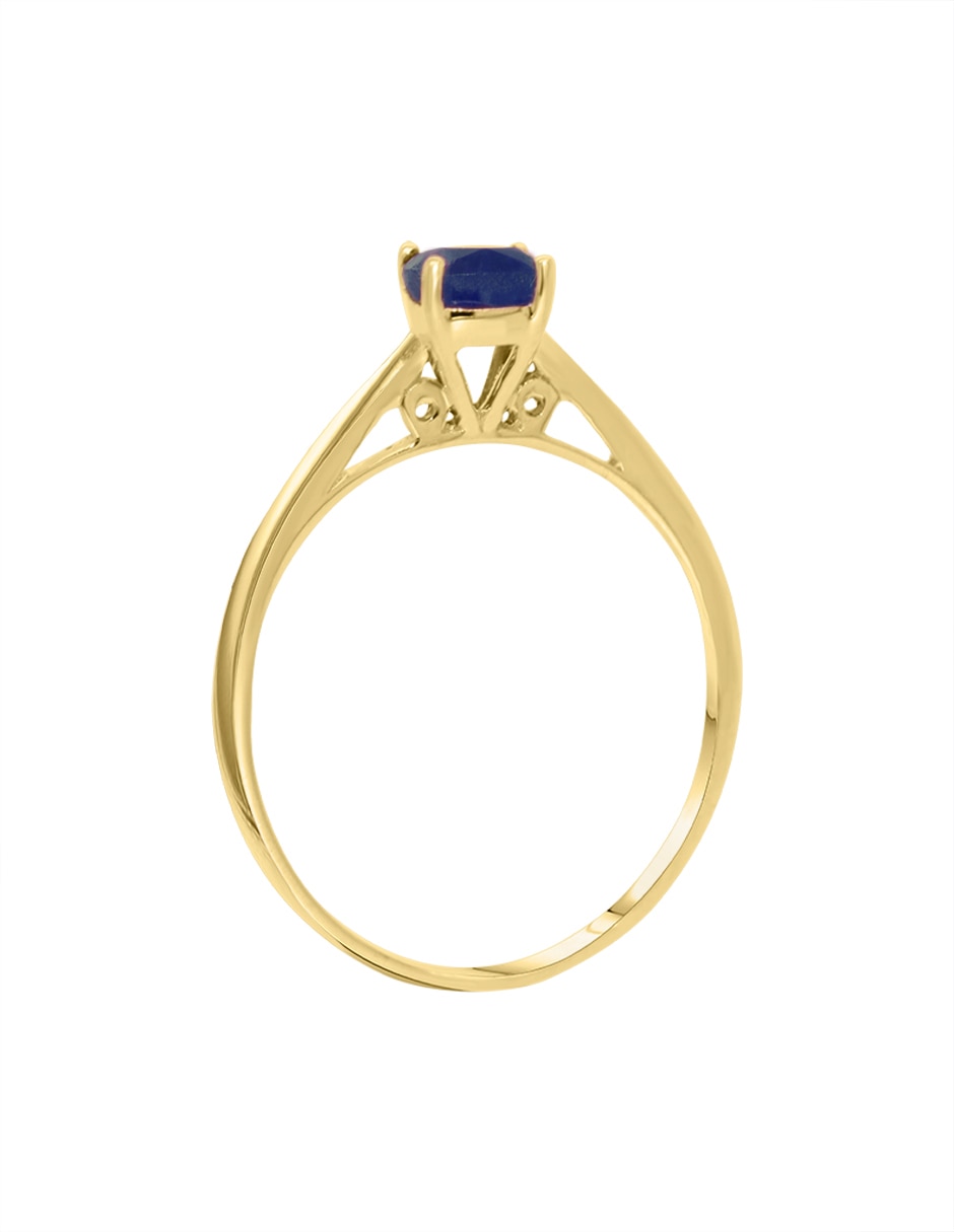 Anillo cuadrada 14 k de oro amarillo brillante 3