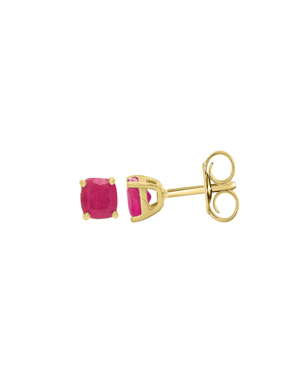 Broqueles de oro amarillo 14 K con acabado espejo 2