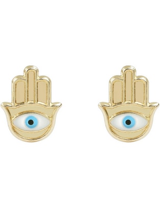 Broqueles de mano de oro amarillo 14 K zirconia 1