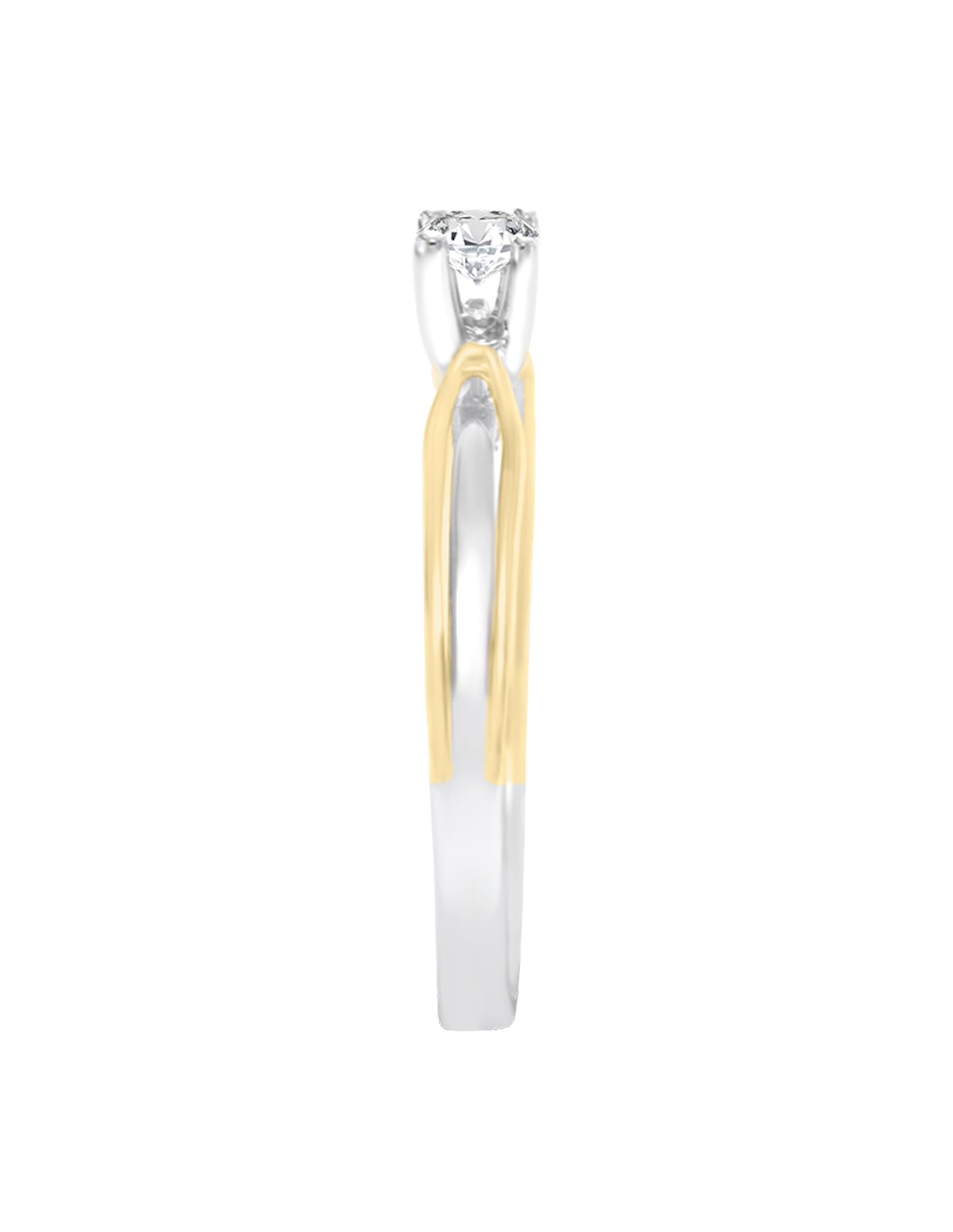 Anillo de compromiso de oro blanco 14 k Klamore Fabianne diamante