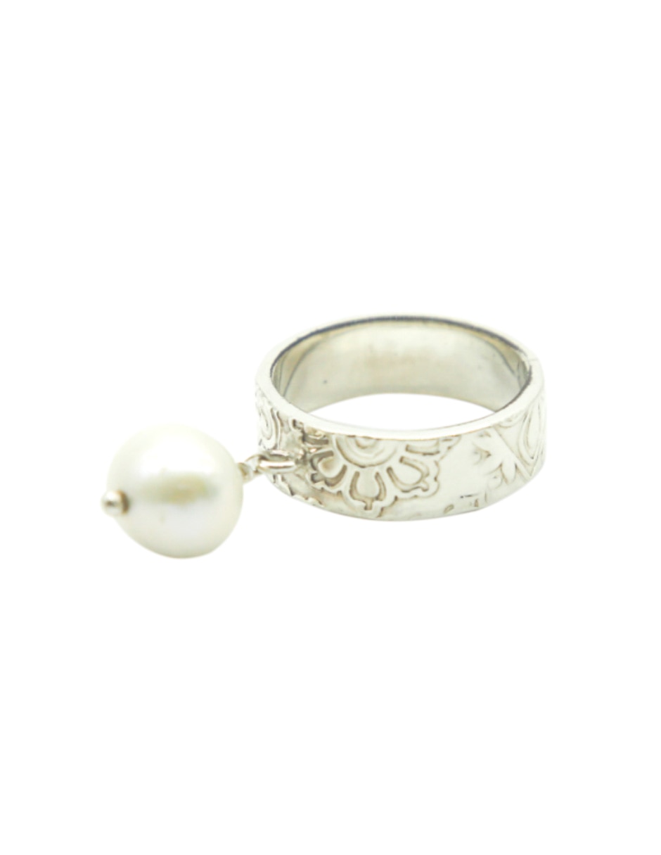 Anillo Perlas P 925 de plata perla pulido