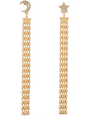 Aretes con acabado baño de oro Aretes con acabado baño de oro