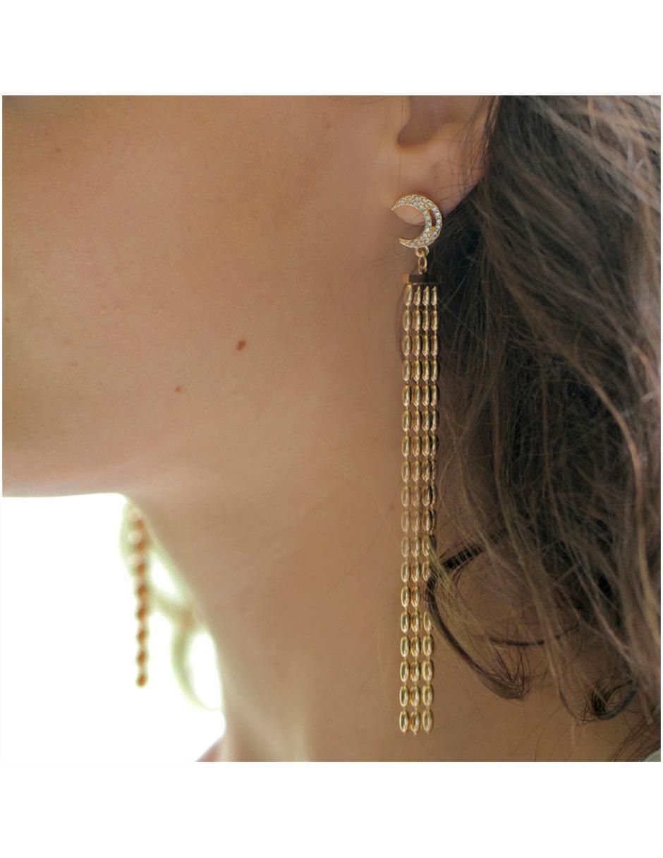Aretes con acabado baño de oro 5