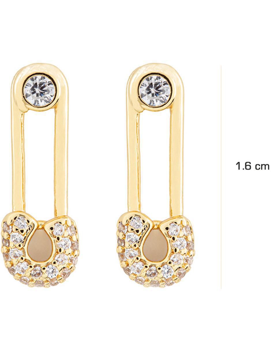 Aretes con acabado baño de oro 4