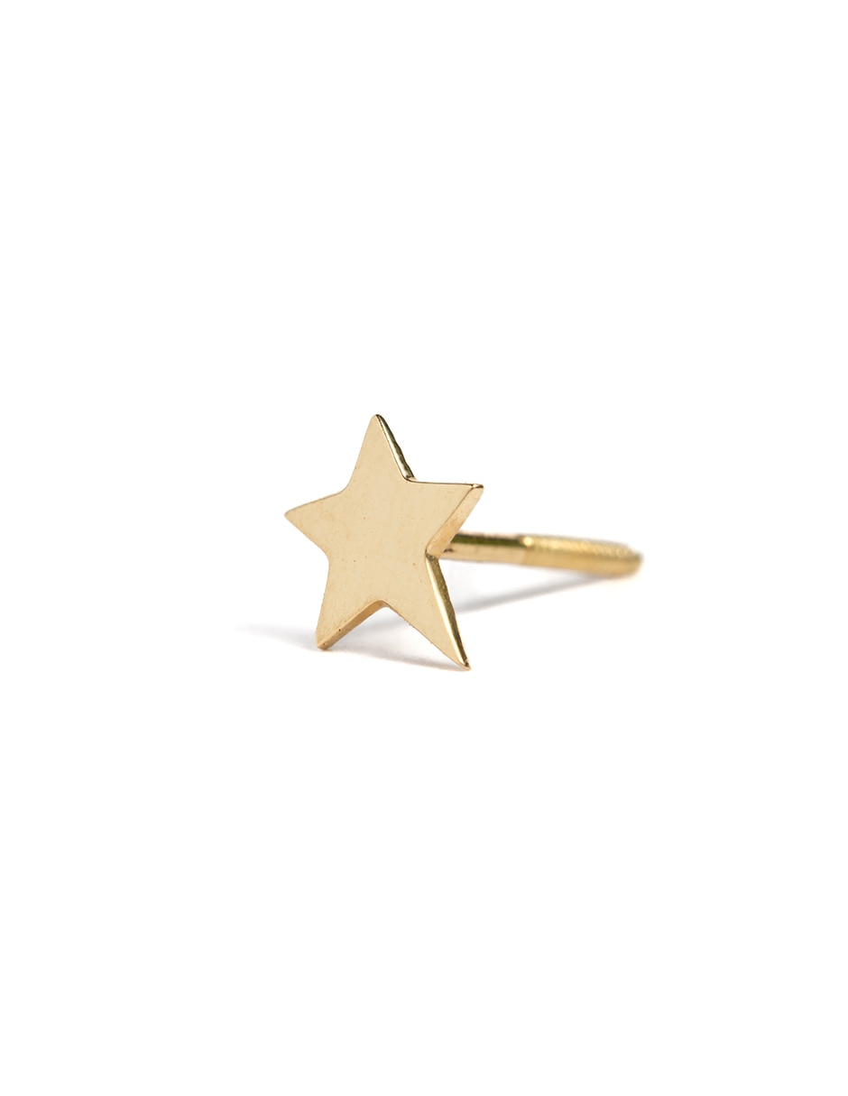 Piercing de estrella de oro amarillo 14 K con acabado brillante 3