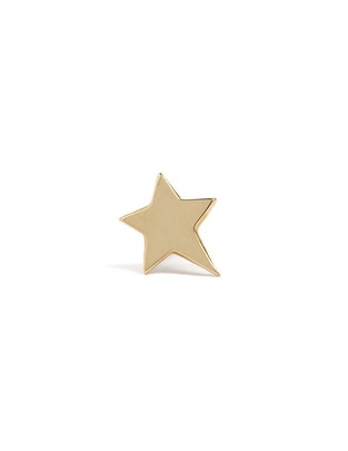 Piercing de estrella de oro amarillo 14 K con acabado brillante 1
