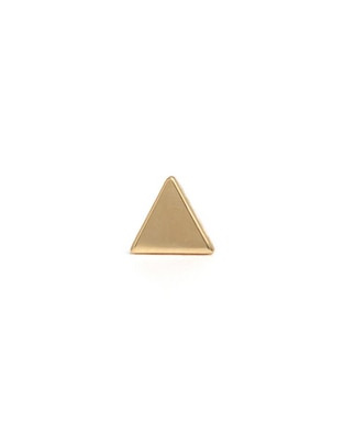 Piercing triangular de oro amarillo 14 K con acabado brillante