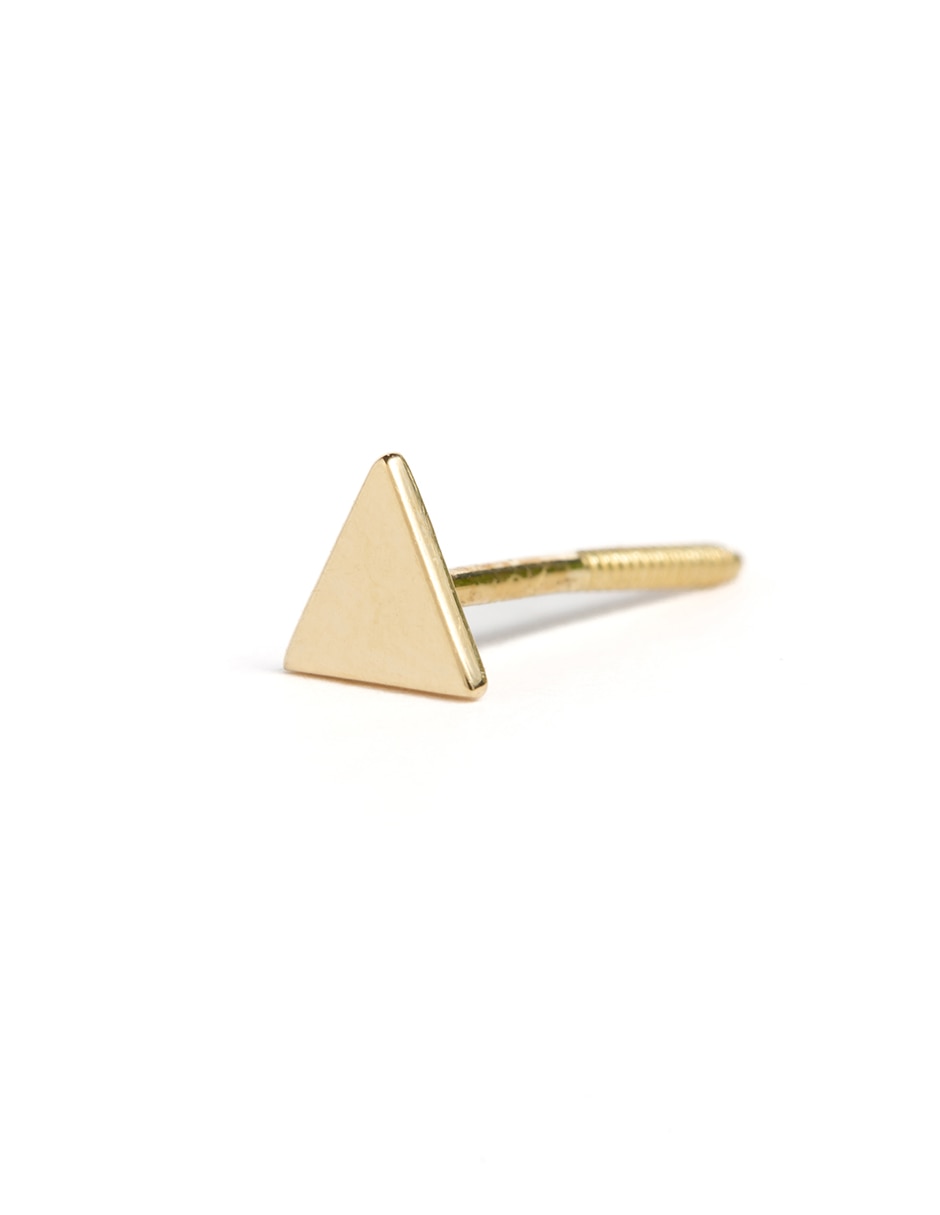 Piercing triangular de oro amarillo 14 K con acabado brillante 2