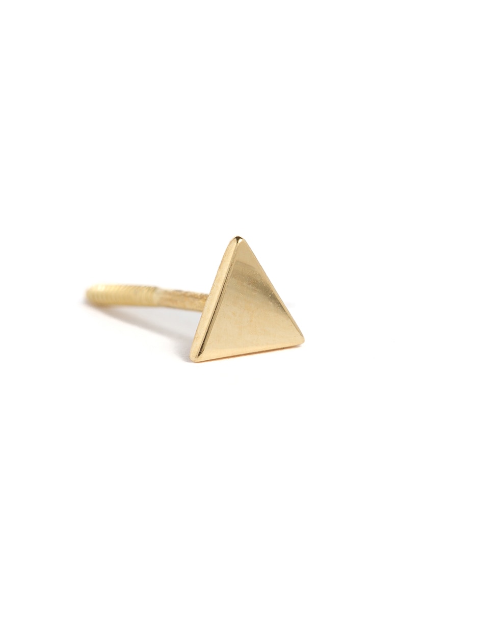 Piercing triangular de oro amarillo 14 K con acabado brillante 3