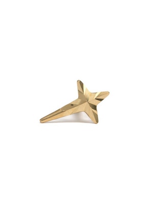 Piercing de cruz de oro amarillo 14 K con acabado brillante