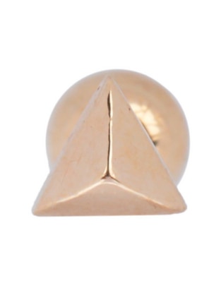 Piercing triangular de oro amarillo 14 K con acabado brillante