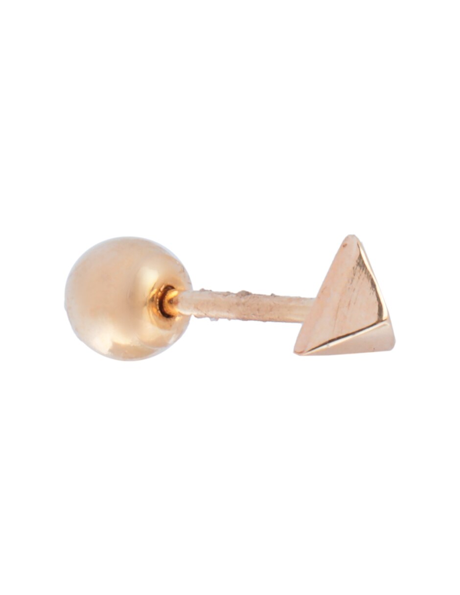Piercing triangular de oro amarillo 14 K con acabado brillante 2