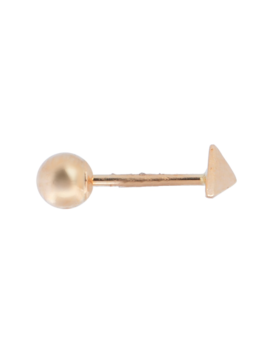 Piercing triangular de oro amarillo 14 K con acabado brillante 3