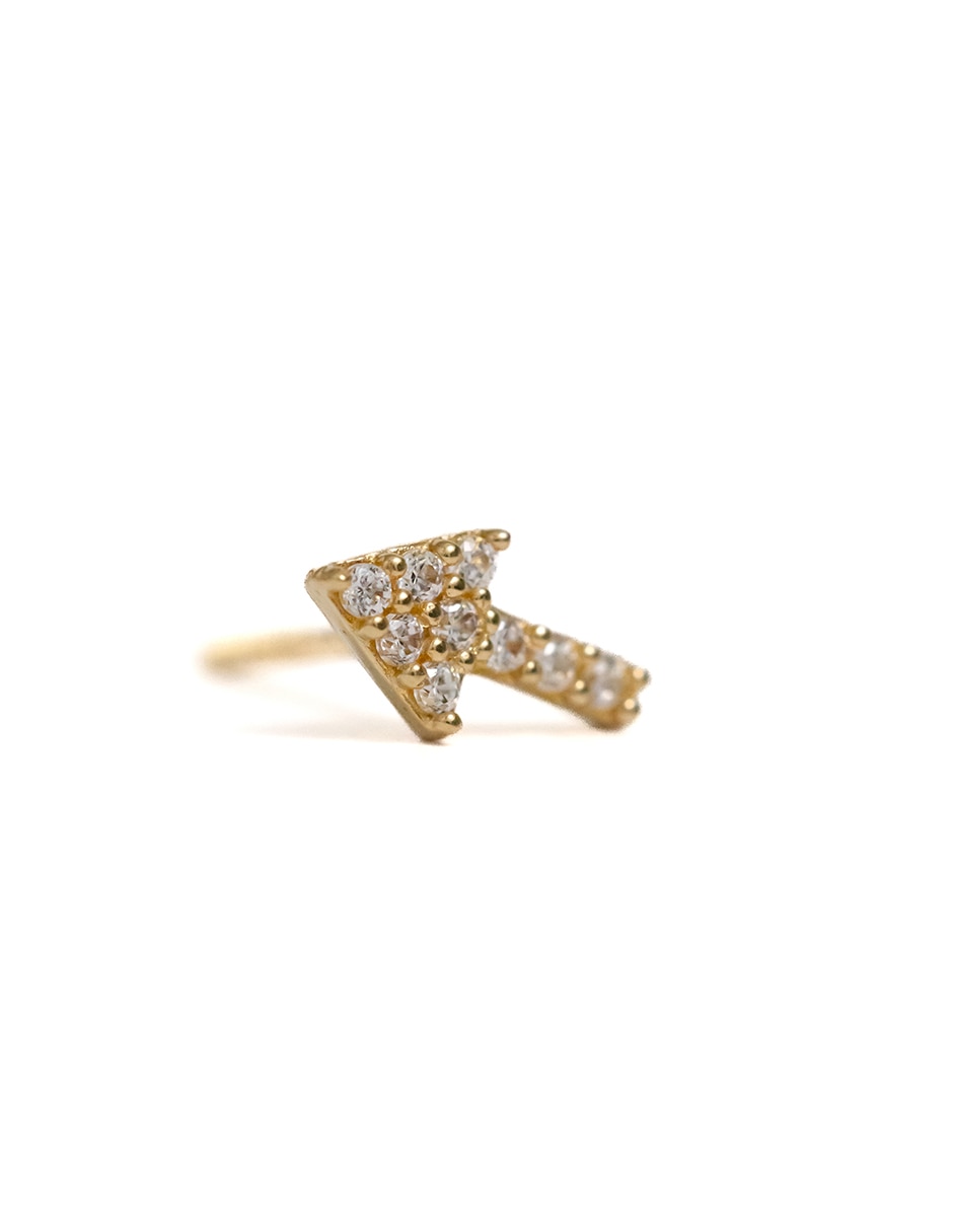 Piercing de flecha de oro amarillo 14 K con acabado brillante 3