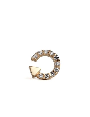 Piercing de flecha de oro amarillo 14 K con acabado brillante