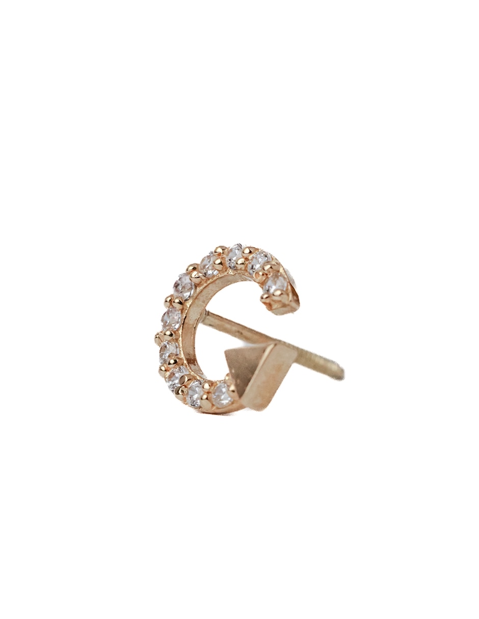 Piercing de flecha de oro amarillo 14 K con acabado brillante 2