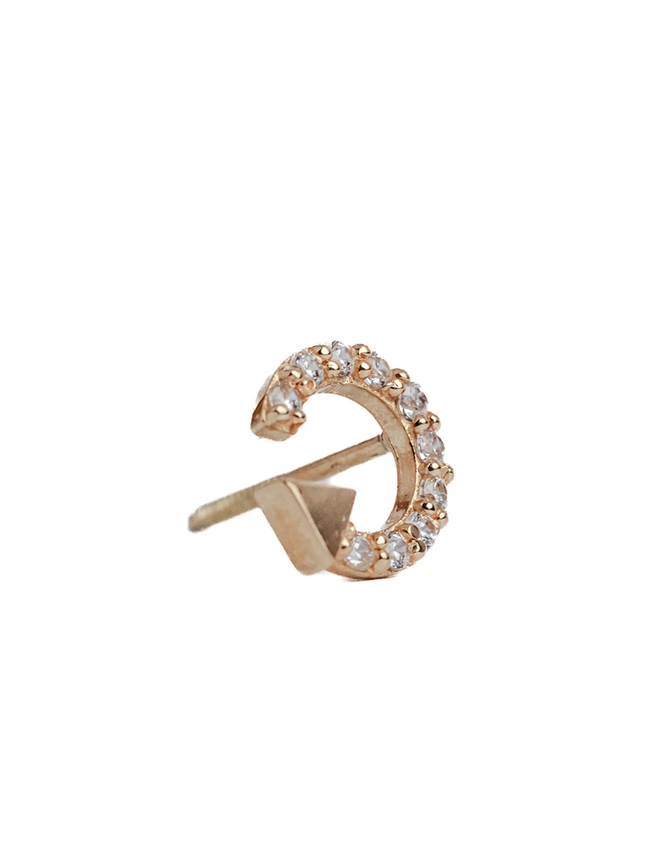 Piercing de flecha de oro amarillo 14 K con acabado brillante 3