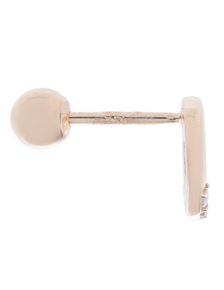 Piercing redondo de oro amarillo 14 K con acabado brillante 3