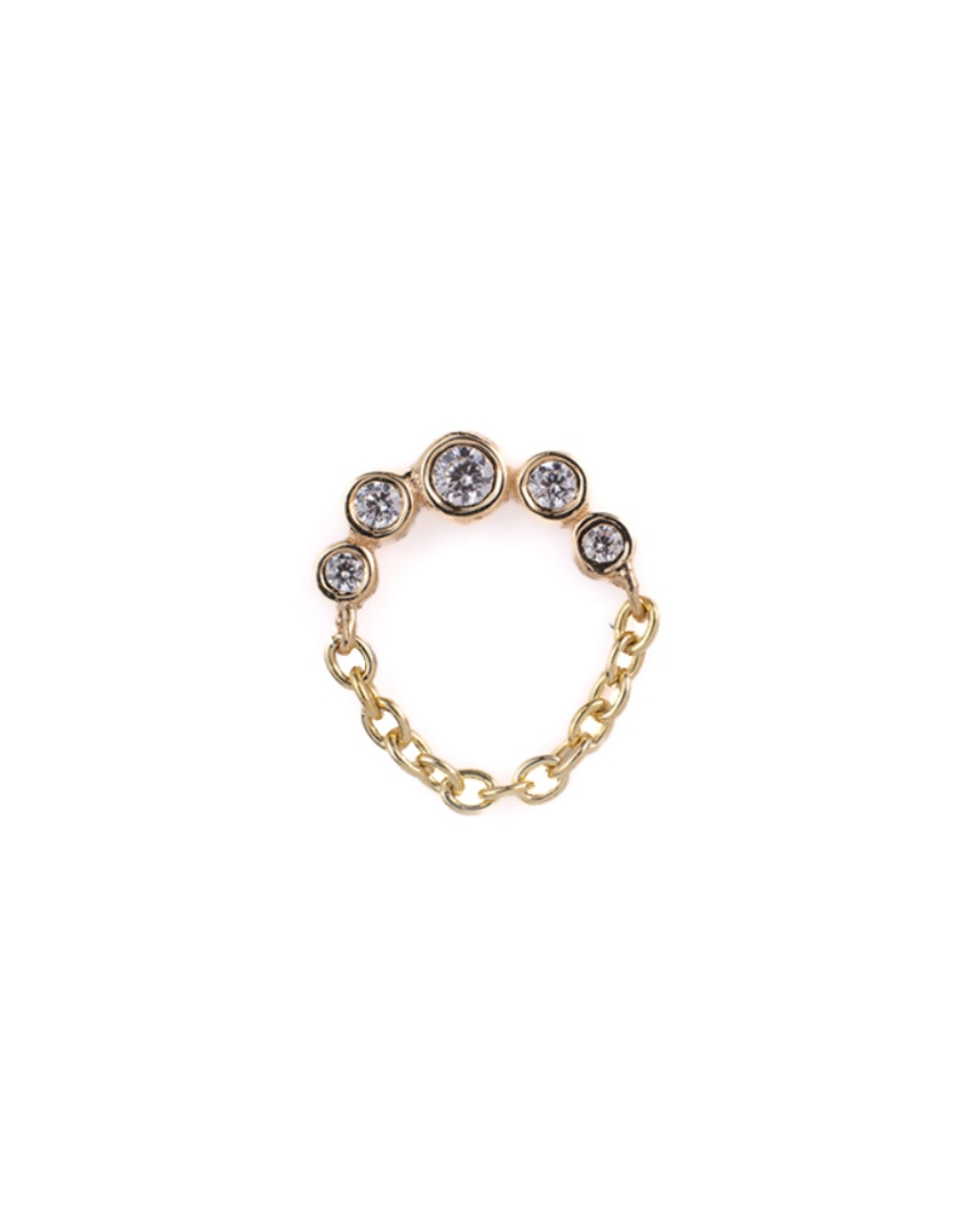 Piercing de oro 14 K con acabado pavé Piercing de oro 14 K con acabado pavé