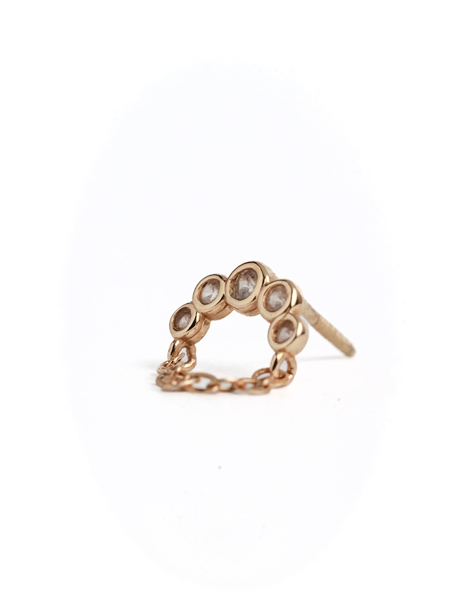 Piercing de oro 14 K con acabado pavé 2