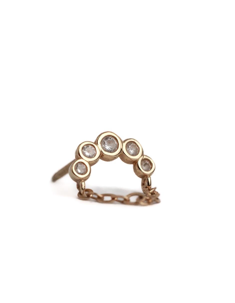 Piercing de oro 14 K con acabado pavé 3