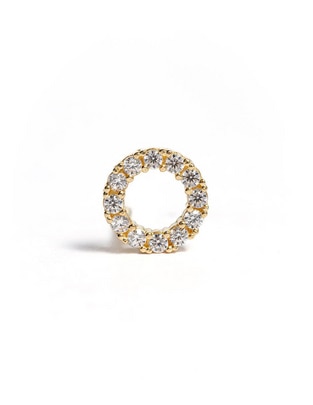 Piercing redondo de oro amarillo 14 K con acabado brillante